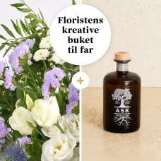 The florist's bouquet for dad with ASK Nordlig Gin