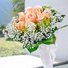 12 Champagne Roses Specially Wrapped