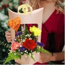 3 Carnations Arrangement Can Be Hand Carry