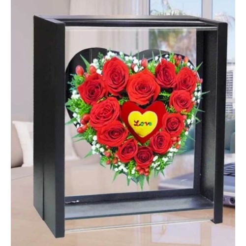 12 Red Roses in Special Standing Box