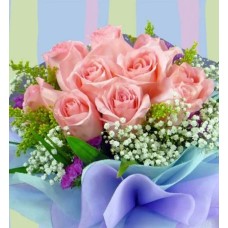 10 Peach Roses Posy Valentine's Day Delivery
