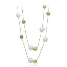 Faux Pearl Long Necklace