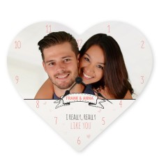 Heart-shaped Hardboard Large Clock