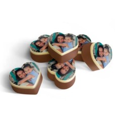 Chocolate candy square with photo (Praline)