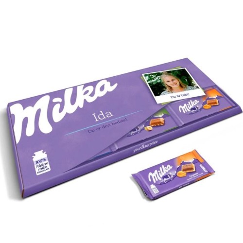 Gigantic, personalized chocolate bar from Milka