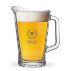 Glass mug with engraving