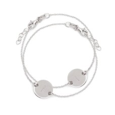Engraved silver bracelets - mother and daughter