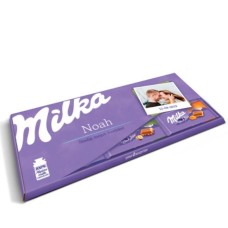 Giant, personalized chocolate bar from Milka