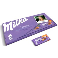 Personalize giant Milka chocolate with photo & name