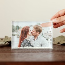 Personalize snow block with photo
