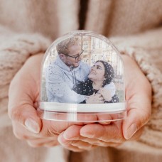 Snow globe with photo or text