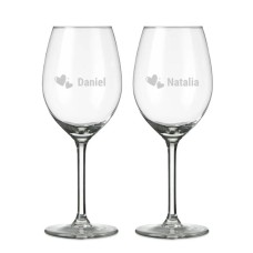 Personalized White Wine Glasses - 2 pcs
