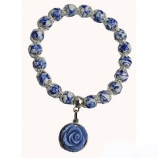 Bracelet Delft blue with charm AMB 02