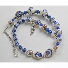 Bracelet AMB 08 Delftbue beads double layer