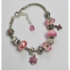 Bracelet Pandora style pink