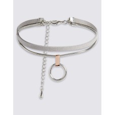 Circle Drop Choker Necklace