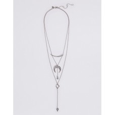 Moon and Star Layered Necklace