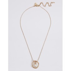 Circle Pearl Effect Necklace