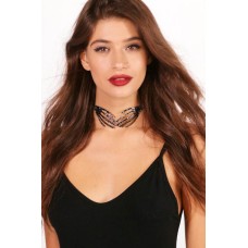 Laura Skeleton Bone Hands Chain Choker