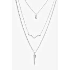 Eva Layered Spike And Bar Necklace