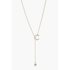 Moon And Star Adjustable Necklace