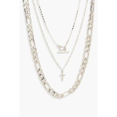 Chunky Chain & T-Bar Layered Necklace