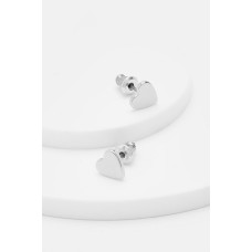 Polished Heart Stud Earrings