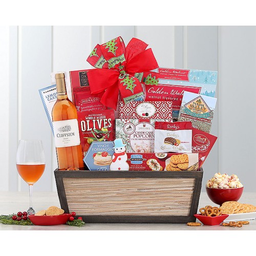 Cliffside Rose Holiday Wine Basket
