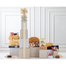 Silver and Gold Gourmet Gift Tower