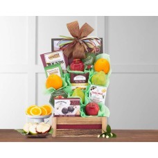 Fresh Fruit, Chocolate and Snacks Gift Basket