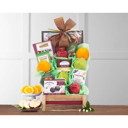Fresh Fruit, Chocolate and Snacks Gift Basket