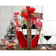 Little Lakes Cellars Red Wine Holiday Sleigh