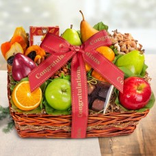 Congratulations Orchard Delight Fruit And Gourmet Basket