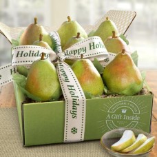 Happy Holidays Dessert Pears Deluxe Fruit Gift