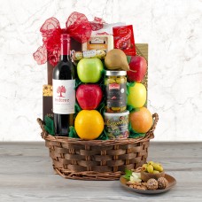Festa Italiana Chianti & Fruit Gift Basket