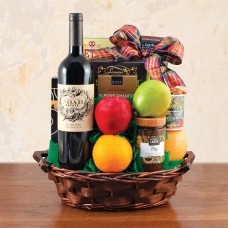 Sea of Galilee Fruit & Red Wine Kosher Gift Basket