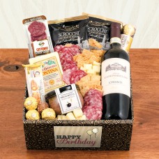 Buona Vita Italian Vino &amp; Antipasto Gift Box - Birthday