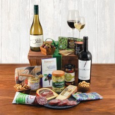 The Critic Napa Cabernet & Julia James Chardonnay Wine & Artisanal Food Gift Basket
