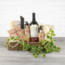 Stress Free Spa Treatment & Red Wine Gift Basket