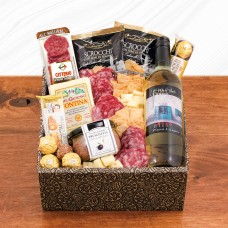 Mangia Con Gusto Italian White Wine & Antipasto Gift Box