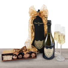 Dom Perignon &amp; Truffles Champagne Gift Basket