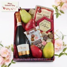 Valentine's Prosecco & Pears Gift Box
