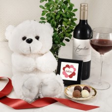Valentine's Red Wine & Truffles Gift Box