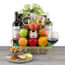 In Good Taste Wine, Cheese & Fruit Gift Basket
