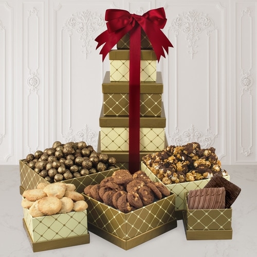 Tasty Tidings 5-Tier Snack Tower Gift Set
