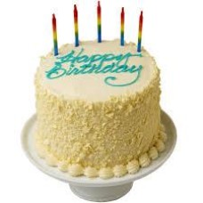 Vanila Cake With Free Candles