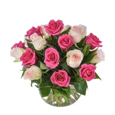 Delightful Pink And White Roses (Small)