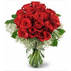 24 Red Roses Vase