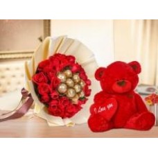 30 RED ROSES AND FERRERO ROCHER