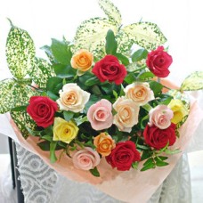 Mix Color Rose Bouquet to Japan